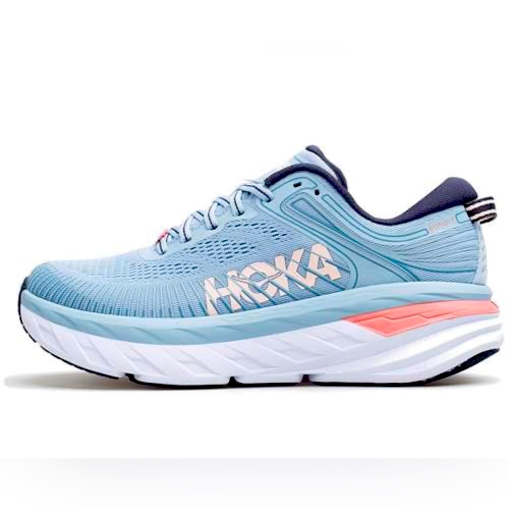 Hoka Bondi 7 one one Womens Blue running shoes size US 9
